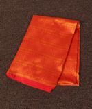 Pinkish Orange Handwoven Kanjivaram Silk Blouse T3767511