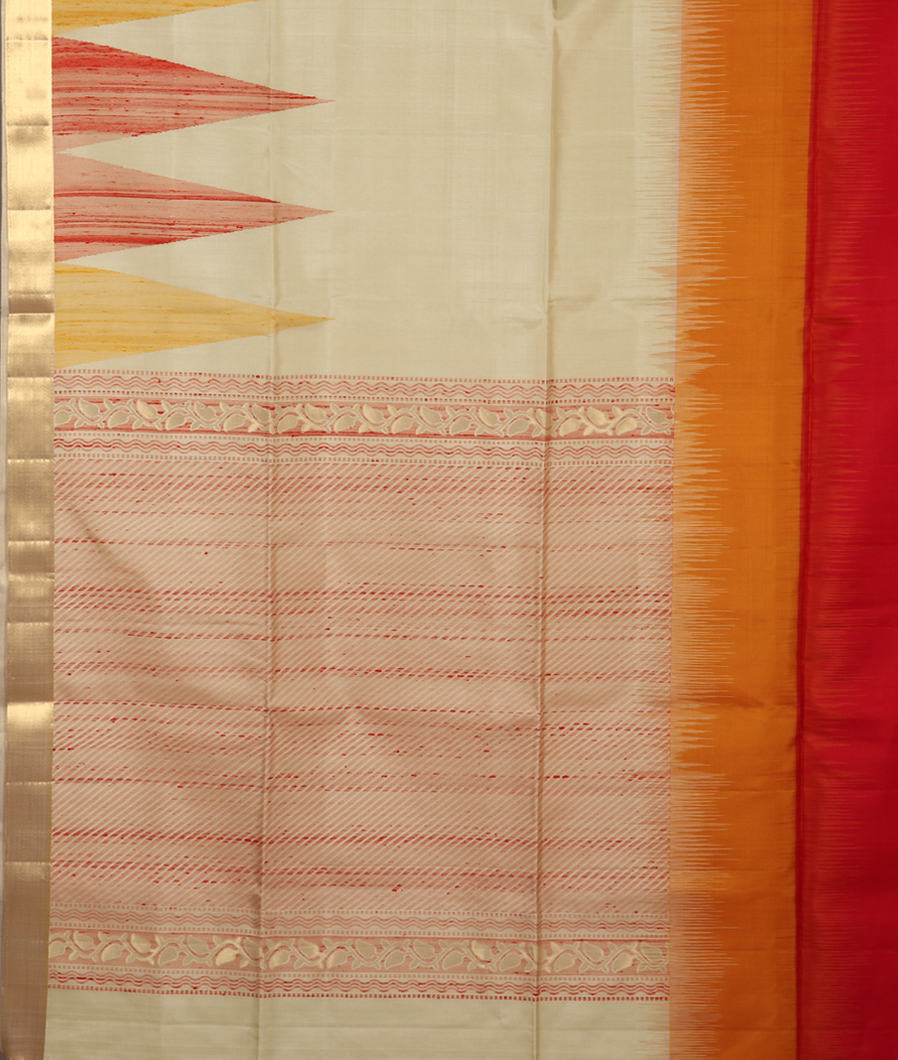Cream Soft Silk Saree T3725484