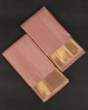 Pink Handwoven Kanjivaram Silk Dhoti and Vastharam T3866751