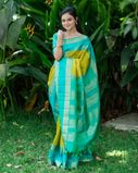 Green Handwoven Kanjivaram Silk Saree T3773983