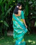 Green Handwoven Kanjivaram Silk Saree T3773984