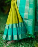 Green Handwoven Kanjivaram Silk Saree T3773985