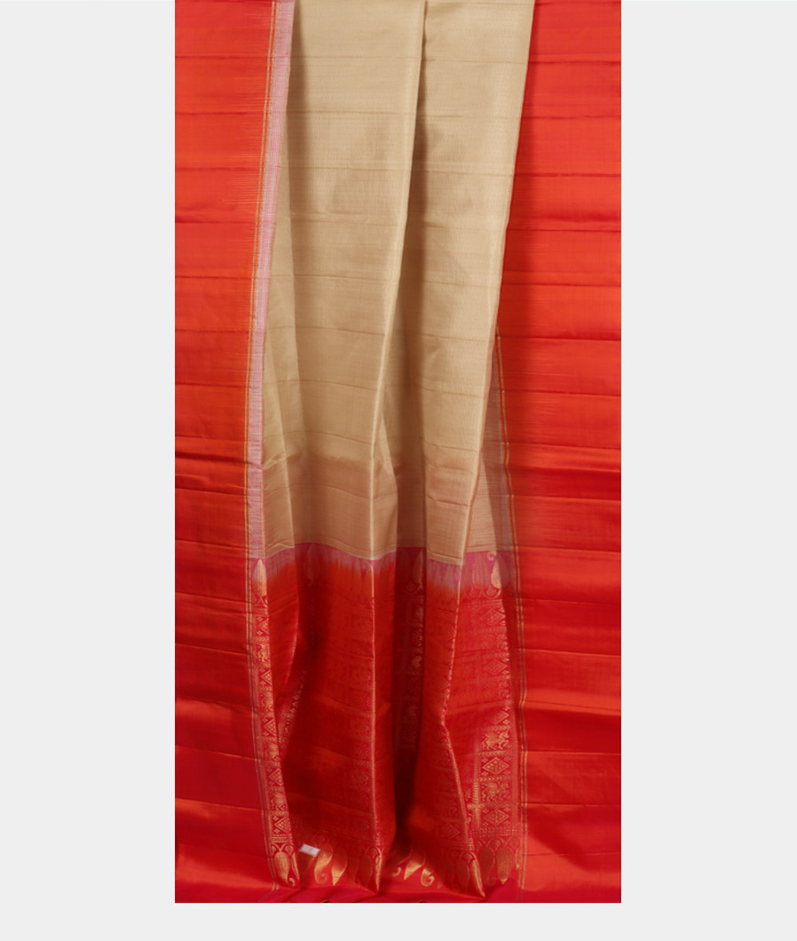 Cream Soft Silk Saree T3725992