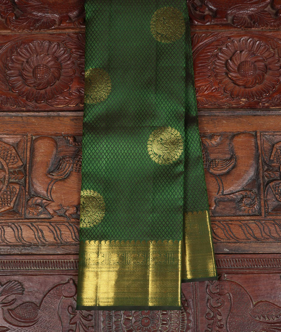 Green Handwoven Kanjivaram Silk Saree T360986-image