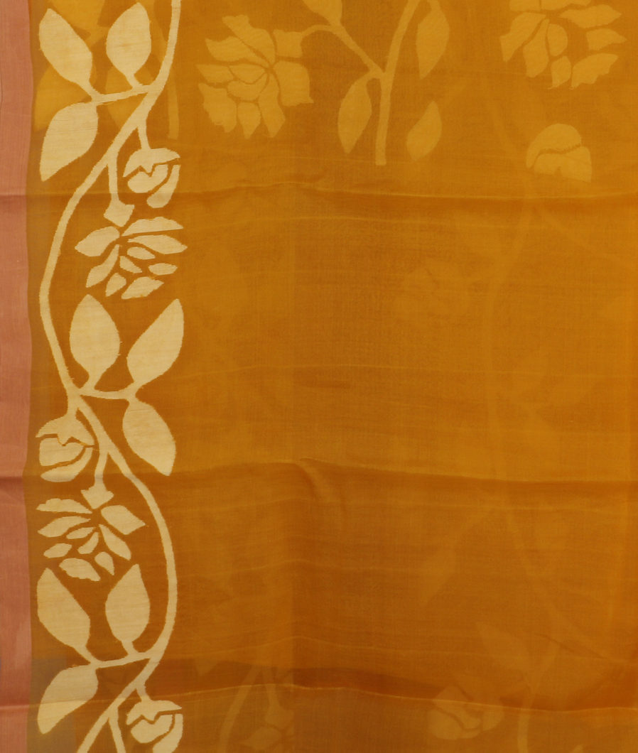 Yellow Muslin Saree  NG57863