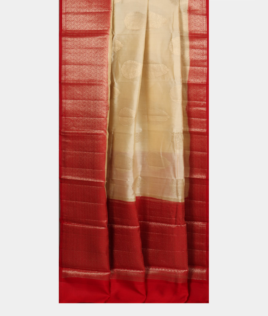 Cream Chaniya Silk Saree T3764342