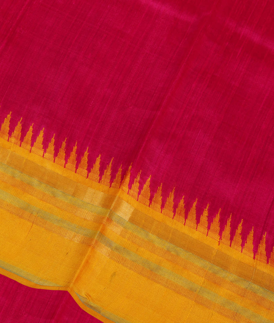 Magenta Woven Tussar Saree T377615-image
