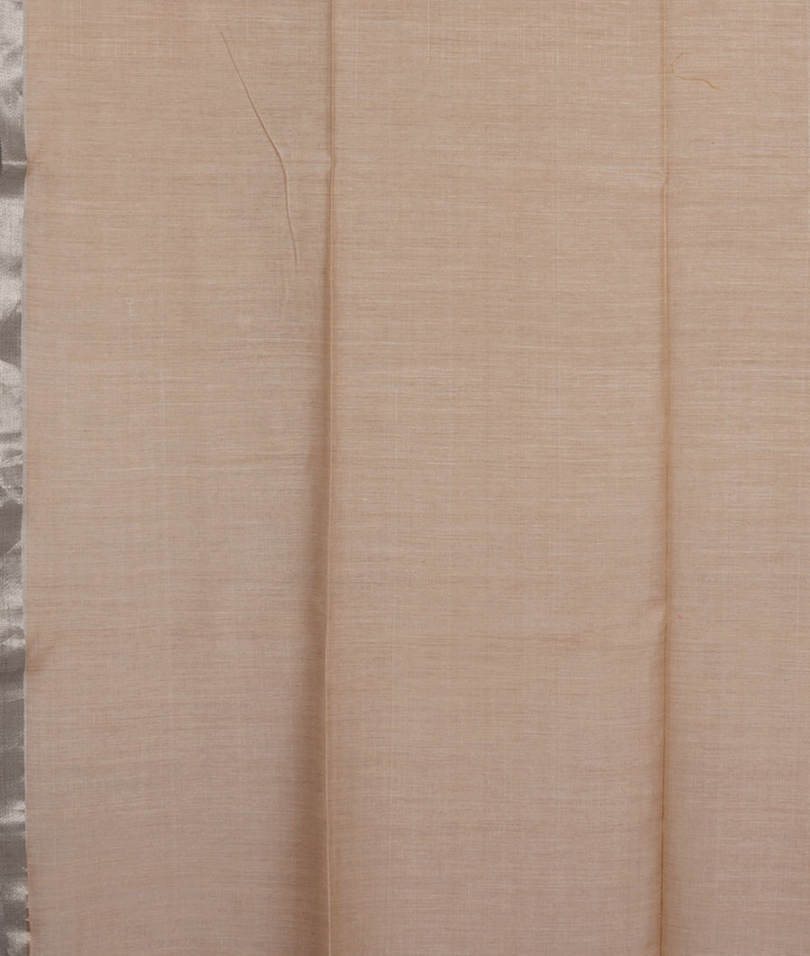Off-White Handwoven Tussar Saree T3786323