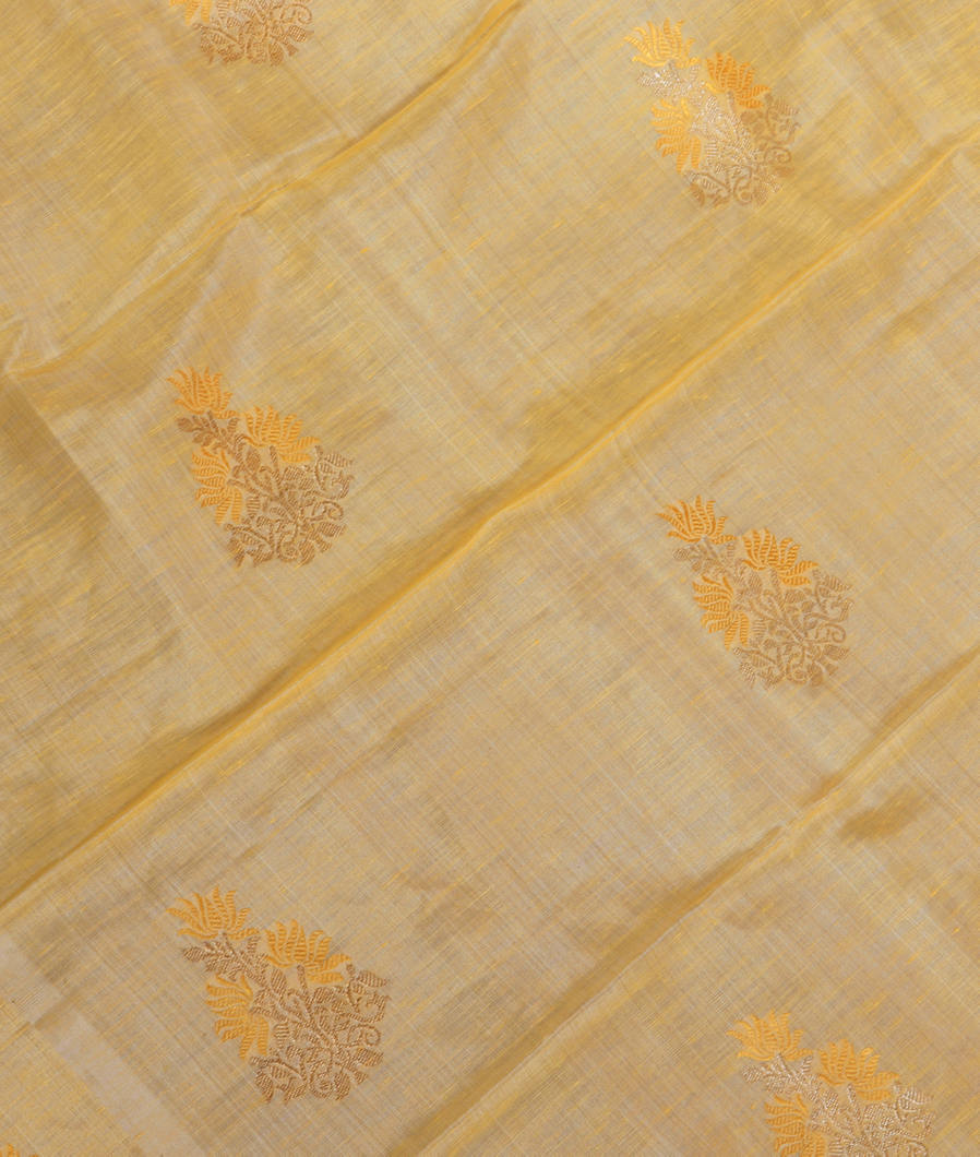 Yellow Handwoven Kanjivaram Silk Dupatta T159118-image
