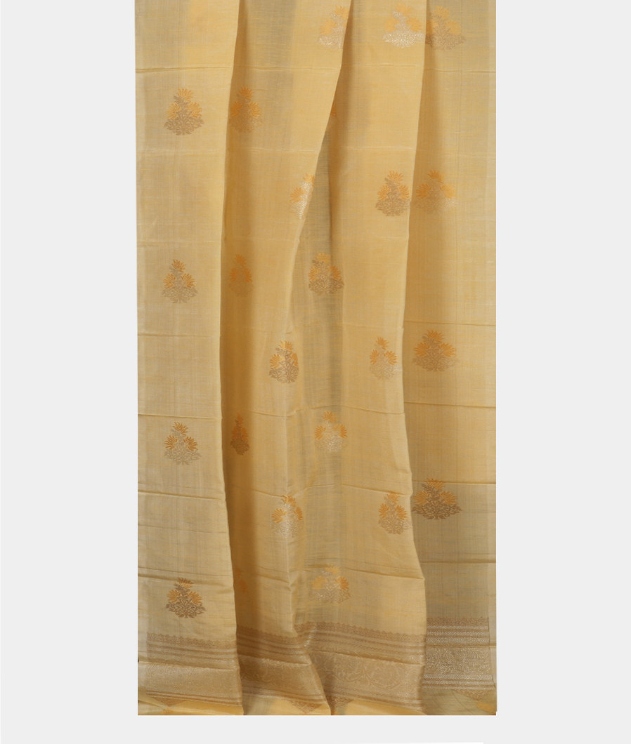 Yellow Handwoven Kanjivaram Silk Dupatta T1591182