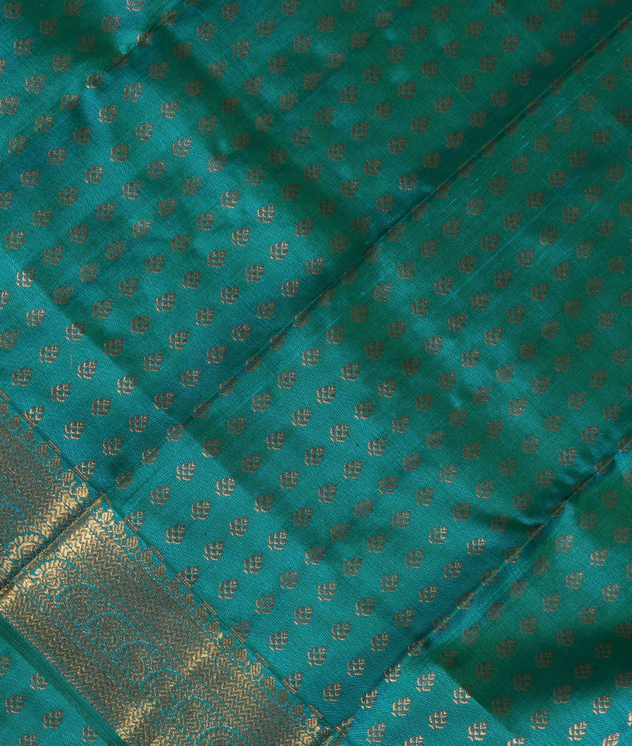Peacock Blue Handwoven Kanjivaram Silk Dupatta T378870-image
