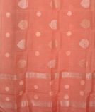 Peach Handwoven Kanjivaram Silk Dupatta LF20323
