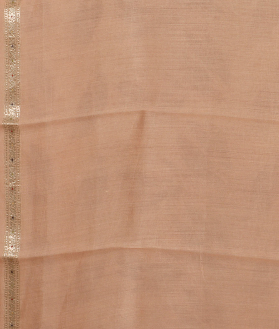 Light Peach Kora Organza Printed Saree T3490953