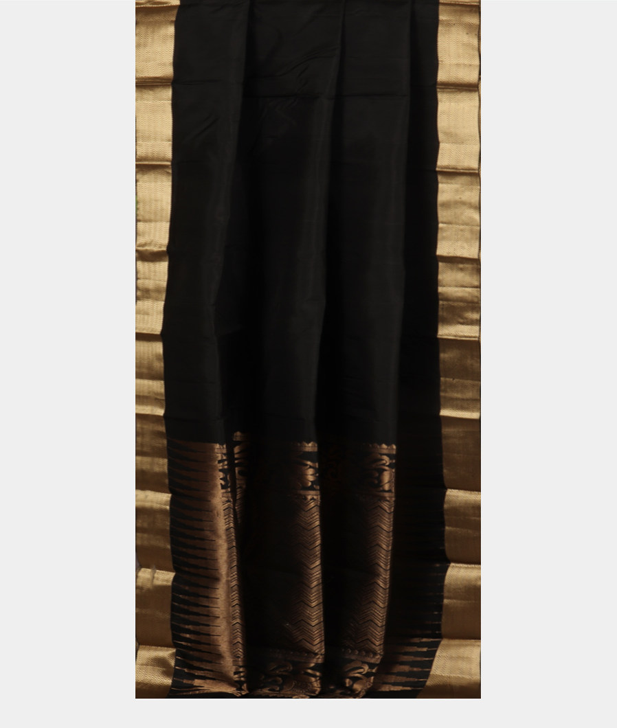 Black Soft Silk Saree T3742422