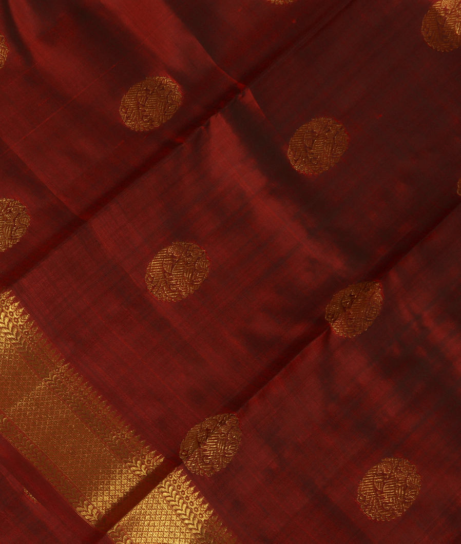Maroon Handwoven Kanjivaram Silk Dupatta T378871-image