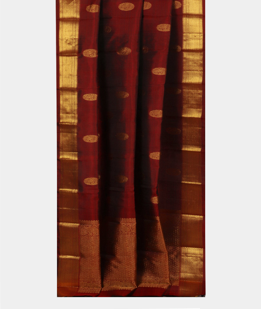 Maroon Handwoven Kanjivaram Silk Dupatta T3788712