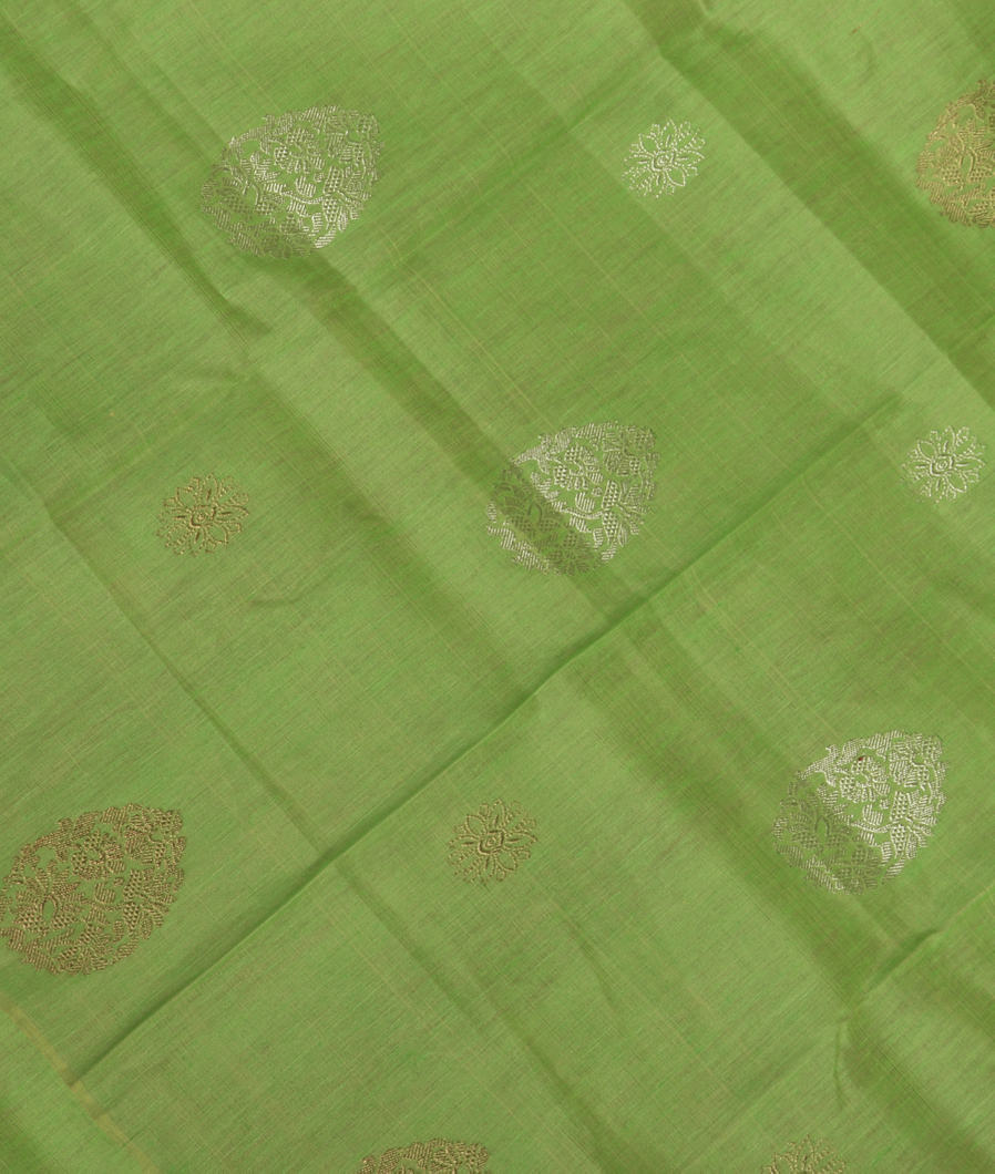 Green Handwoven Kanjivaram Silk Dupatta LI7307-image