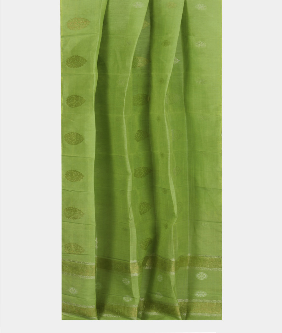 Green Handwoven Kanjivaram Silk Dupatta LI73072