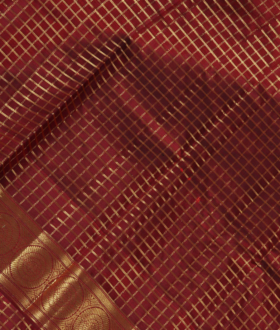Maroon Handwoven Kanjivaram Silk Dupatta T387188-image