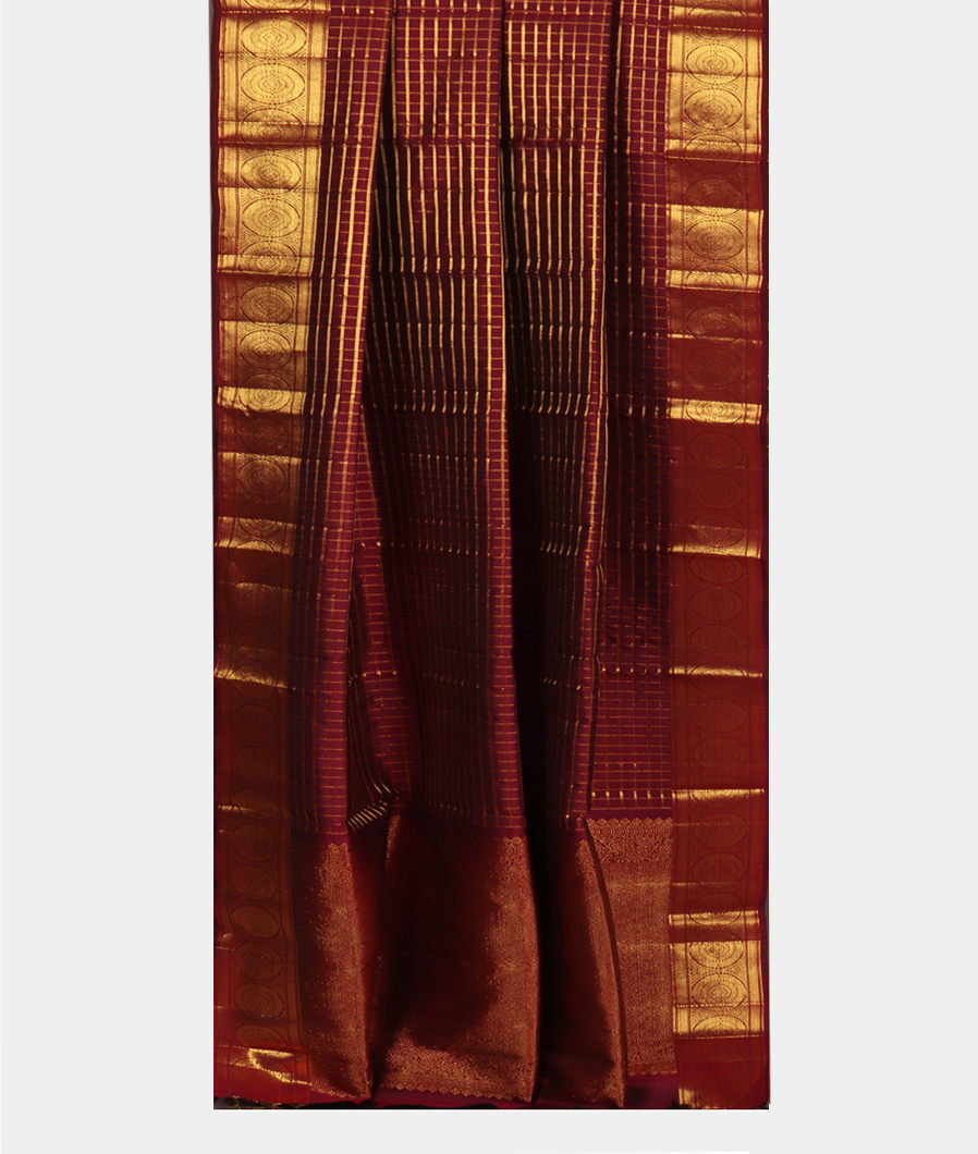 Maroon Handwoven Kanjivaram Silk Dupatta T3871882