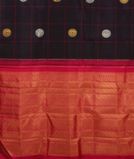 Midnight Blue Handwoven Kanjivaram Silk Saree T3864054