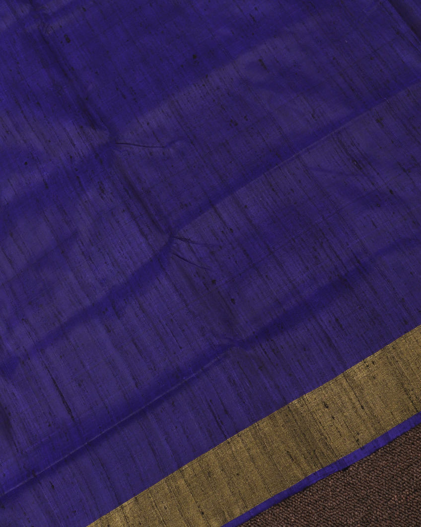 Blue Raw Silk Rajkot Patola Saree T3687073