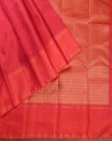 Pinkish Orange Handwoven Kanjivaram Silk Saree T3835272