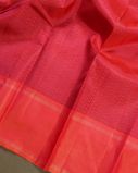 Pinkish Orange Handwoven Kanjivaram Silk Saree T3835274