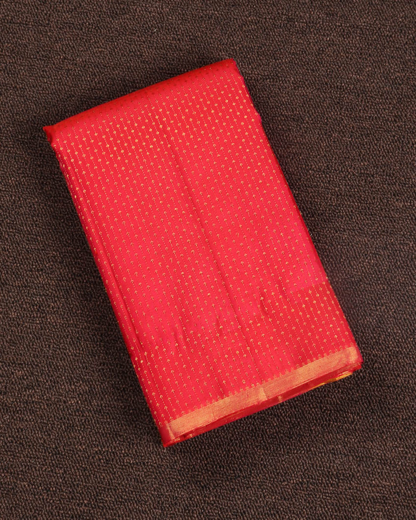 Pinkish Orange Handwoven Kanjivaram Silk Saree T368369-image