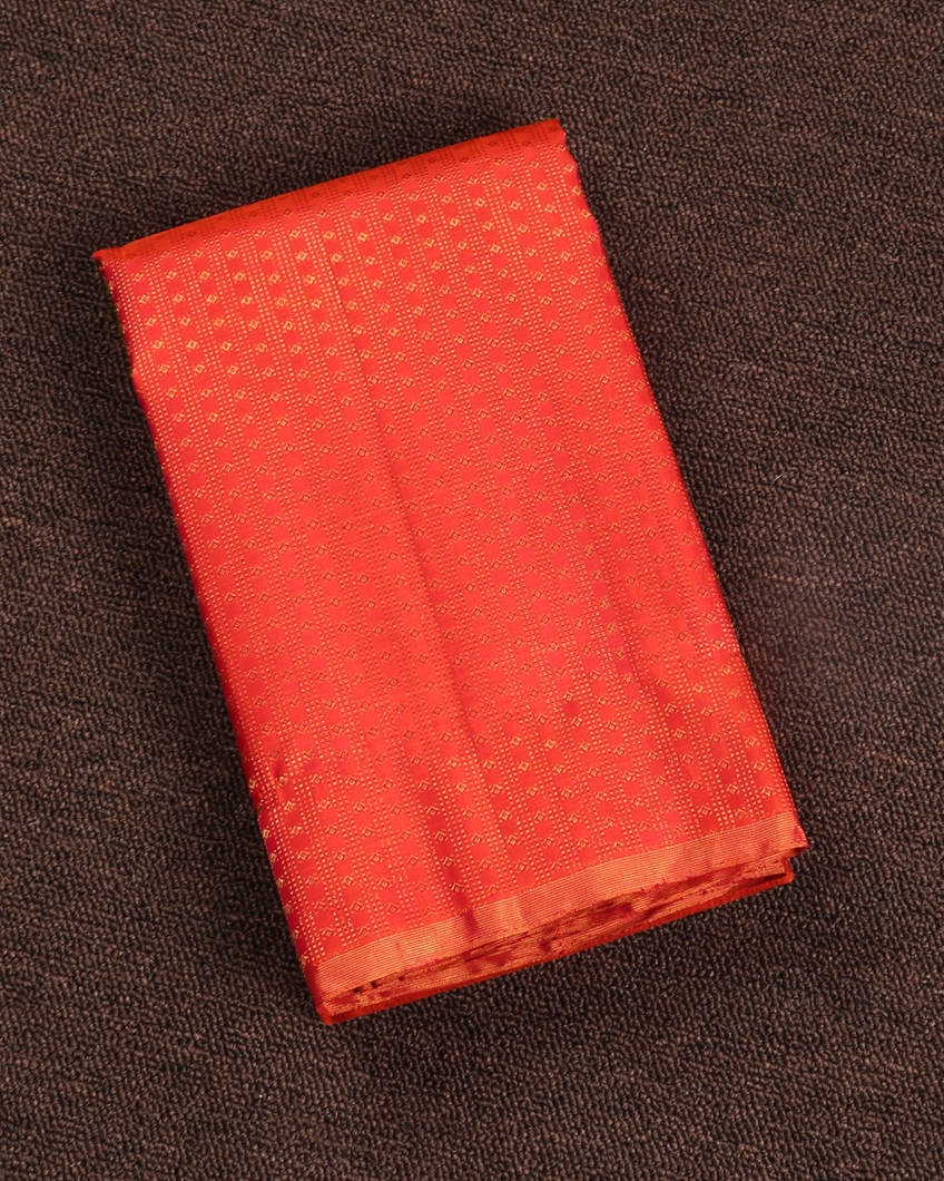 Orange Handwoven Kanjivaram Silk Saree T386613-image