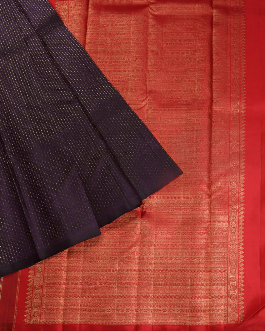 Blue Handwoven Kanjivaram Silk Saree T3835182