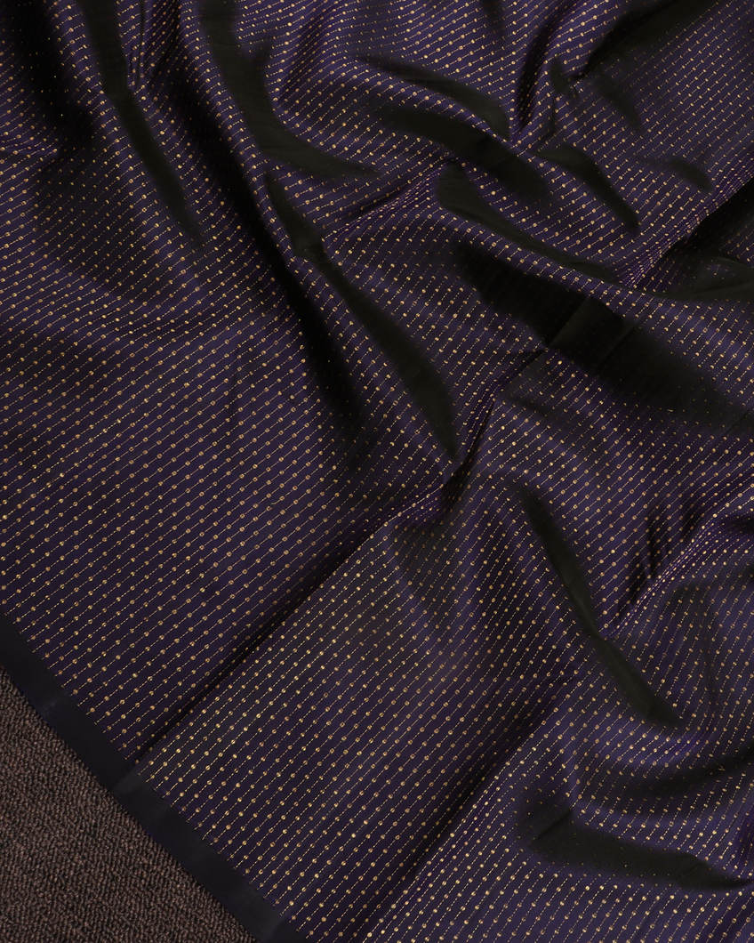 Blue Handwoven Kanjivaram Silk Saree T3835184