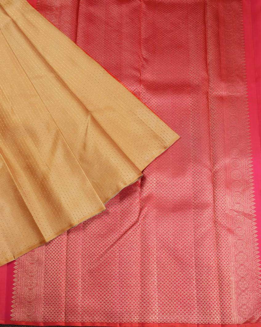 Beige Handwoven Kanjivaram Silk Saree T3834772