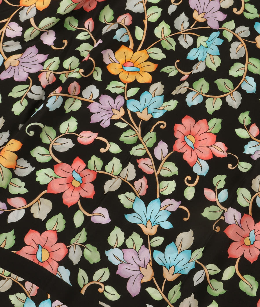 Black Crepe Silk Saree T372129-image