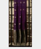 Purple Silk Cotton Saree T3873252