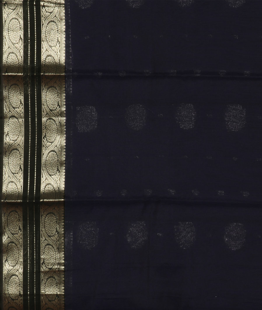 Purple Silk Cotton Saree T3873253