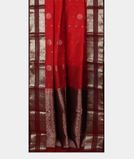 Red Silk Cotton Saree T3873242