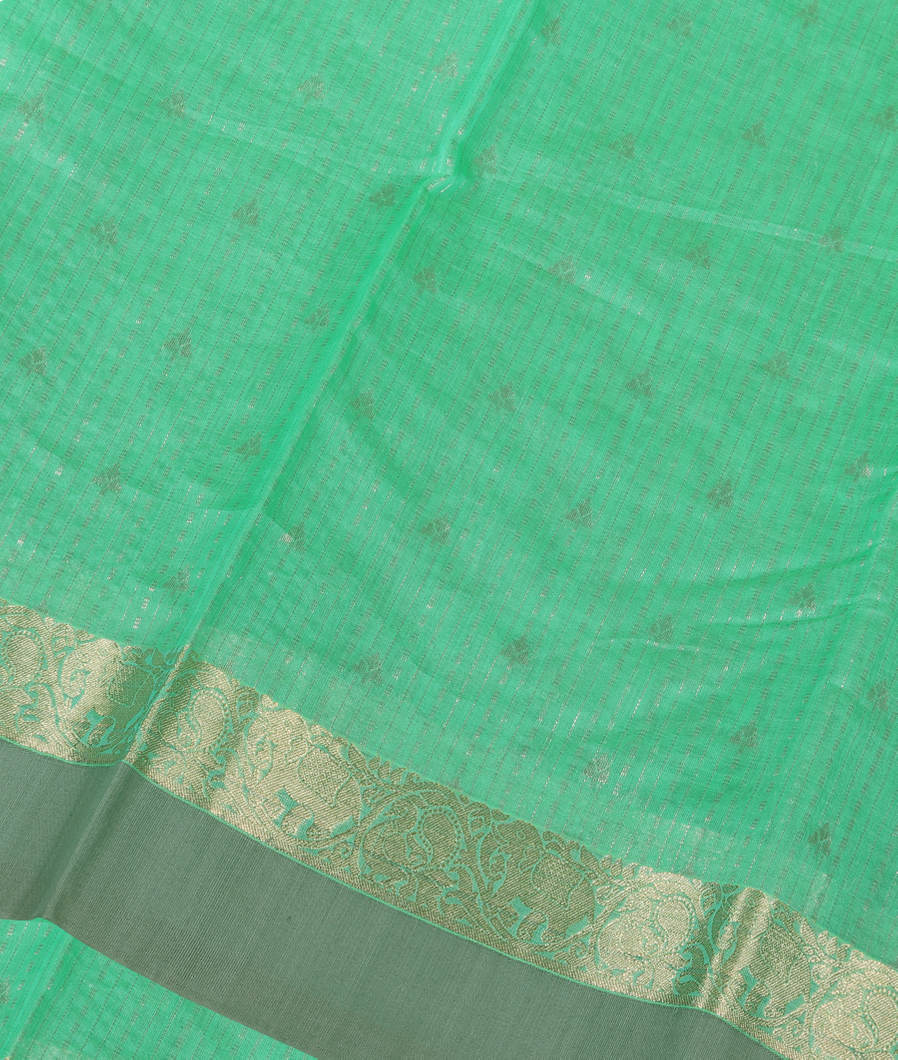 Green Silk Cotton Saree T387314-image