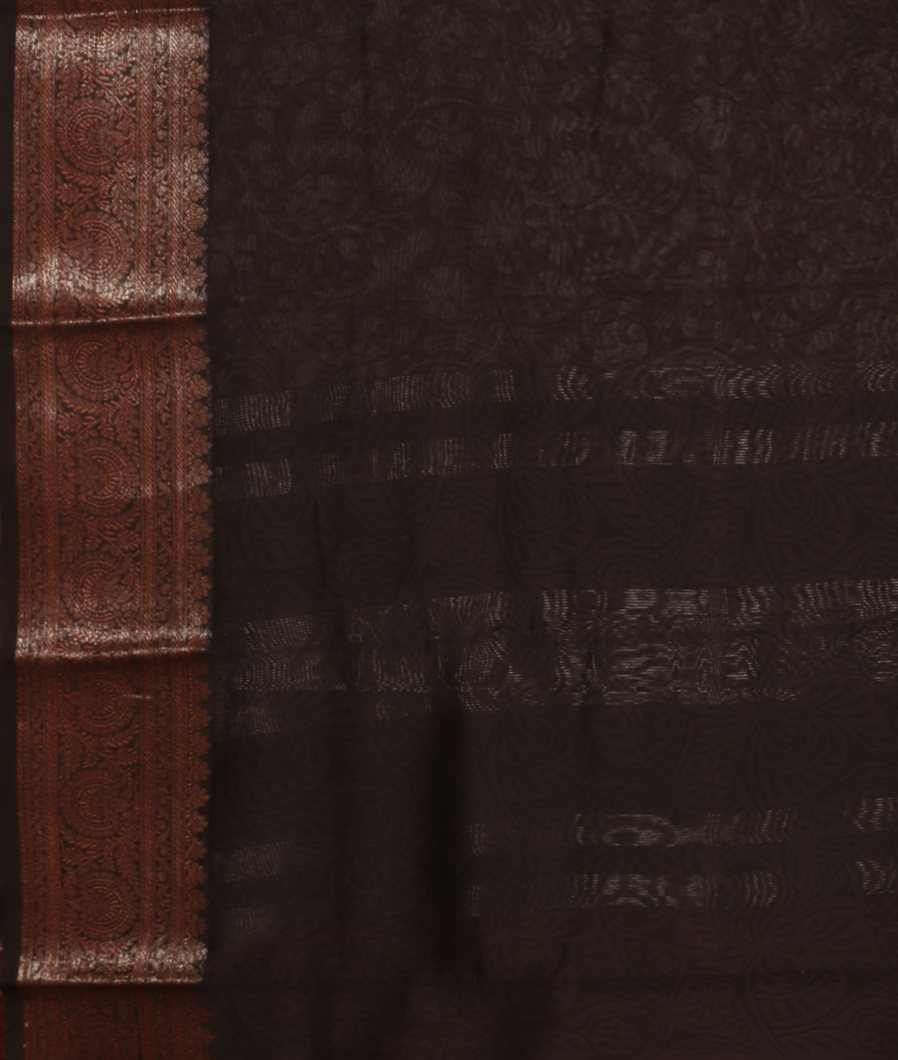 Brown Soft Printed Cotton Saree T3789783