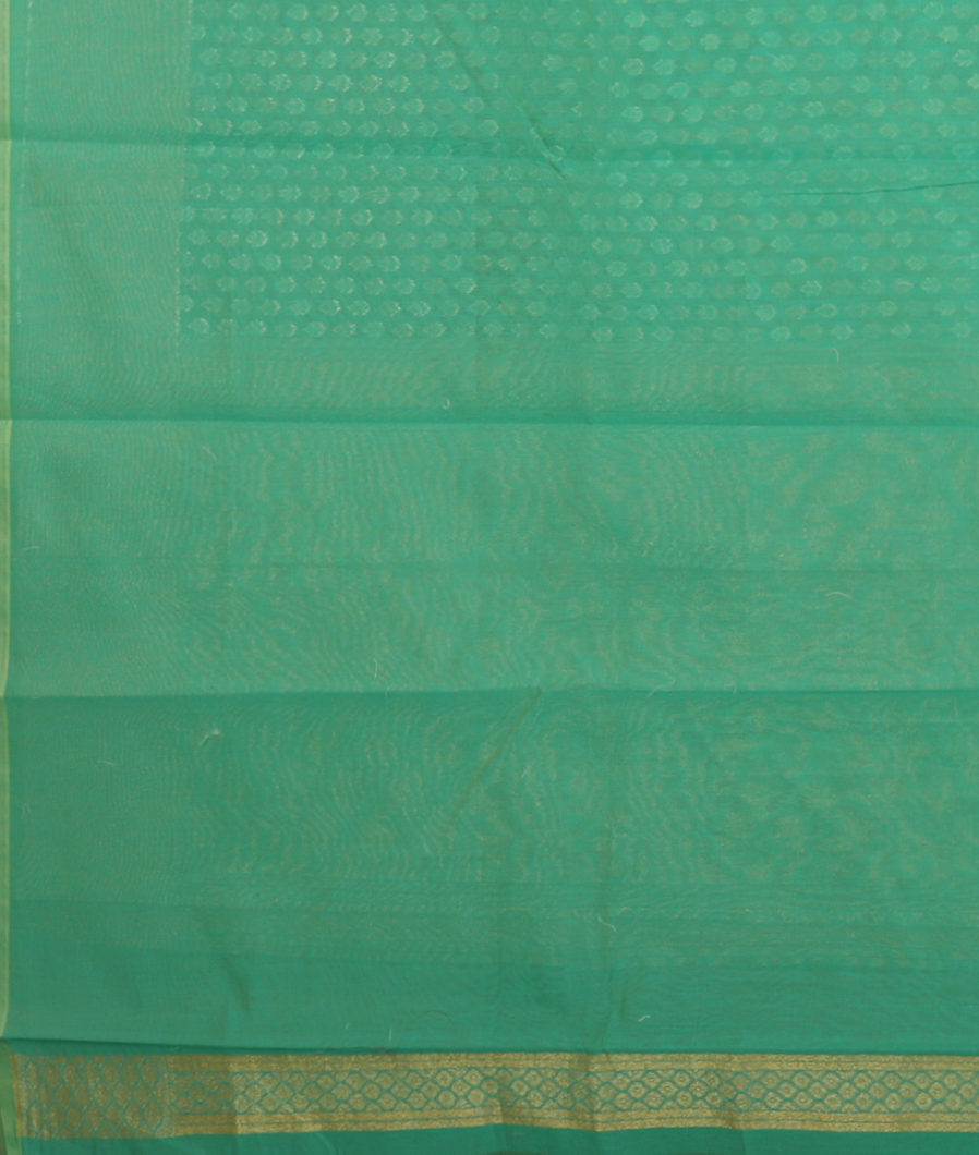 Green Banaras Organza Saree T3819653
