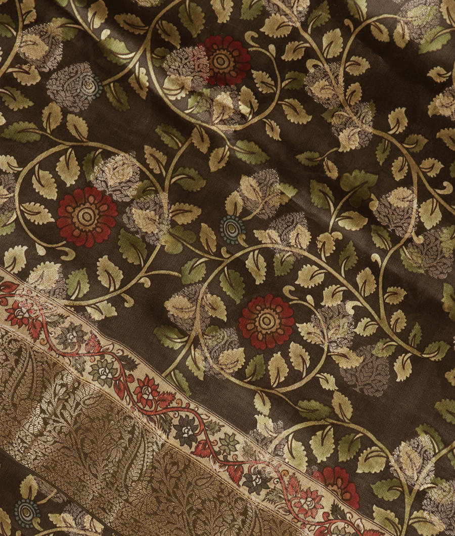 Grey Chaniya Silk Saree T330845-image