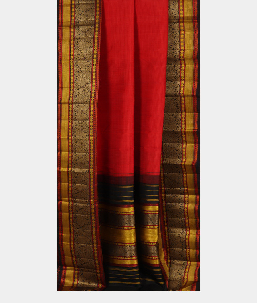 Red Handwoven Kanjivaram Silk Saree T3288142