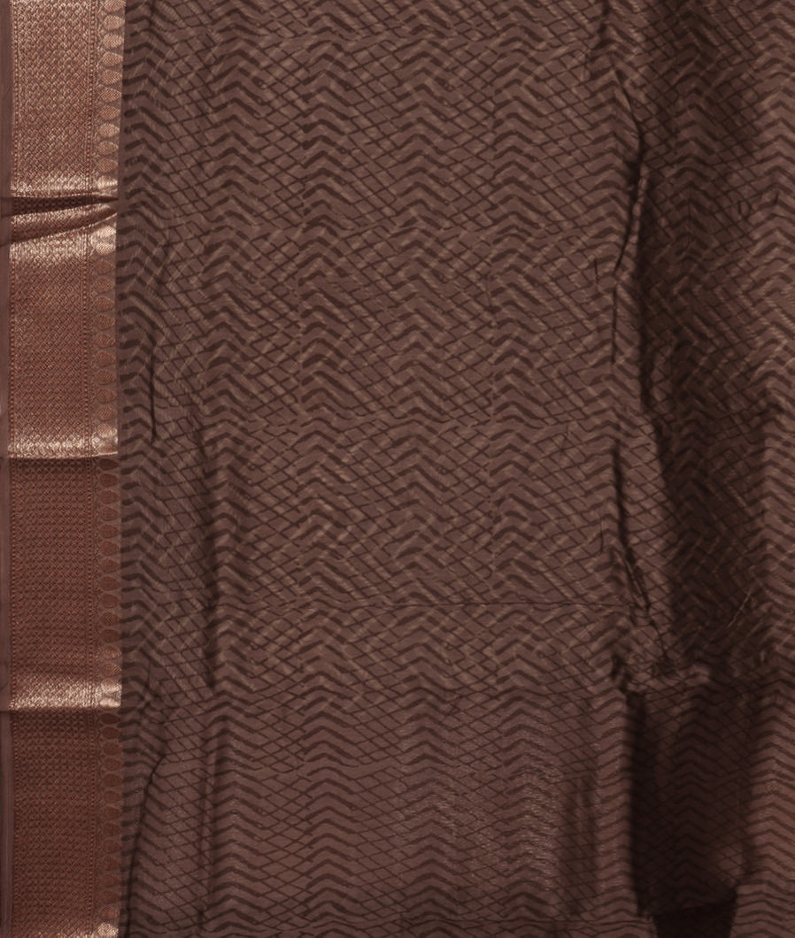 Brown Soft Printed Cotton Saree T3882213