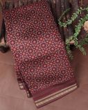 Maroon Tussar Printed Saree T3805271