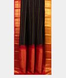 Black Handwoven Kanjivaram Silk Saree T3372002