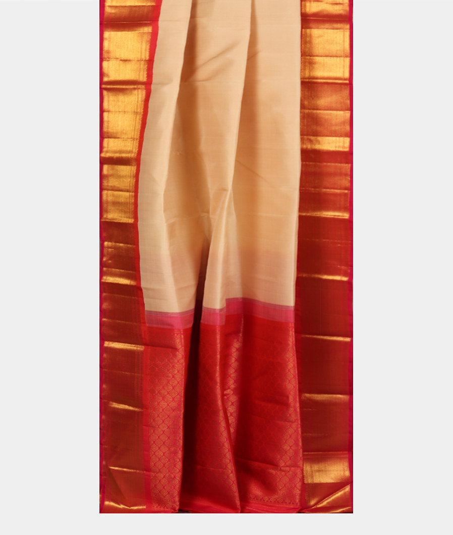 Cream Handwoven Kanjivaram Silk Saree T3864562