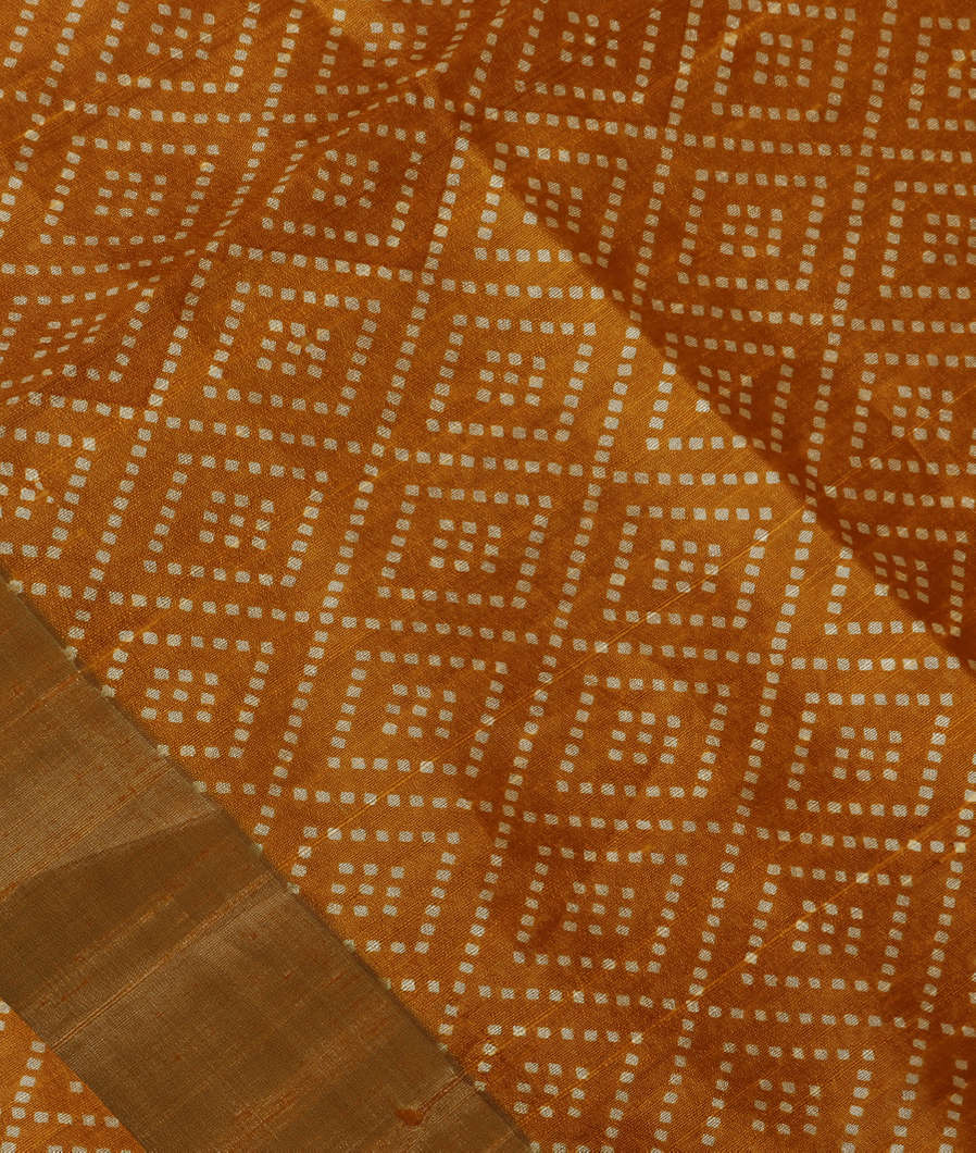 Yellow Printed Raw Silk Saree T387387-image