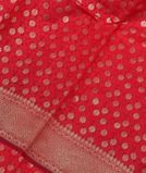Pinkish Red Banaras Cotton Saree T3798881