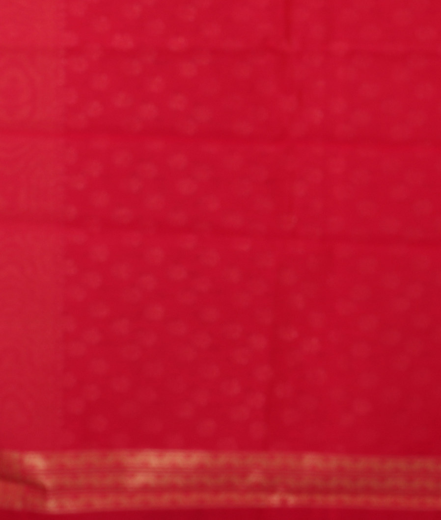 Pinkish Red Banaras Cotton Saree T3798883