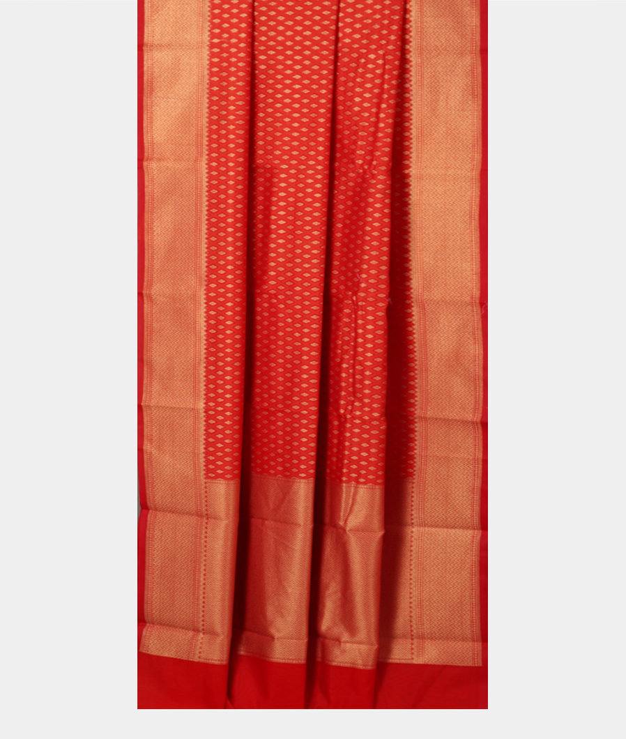 Red Banaras Cotton Saree T3798762